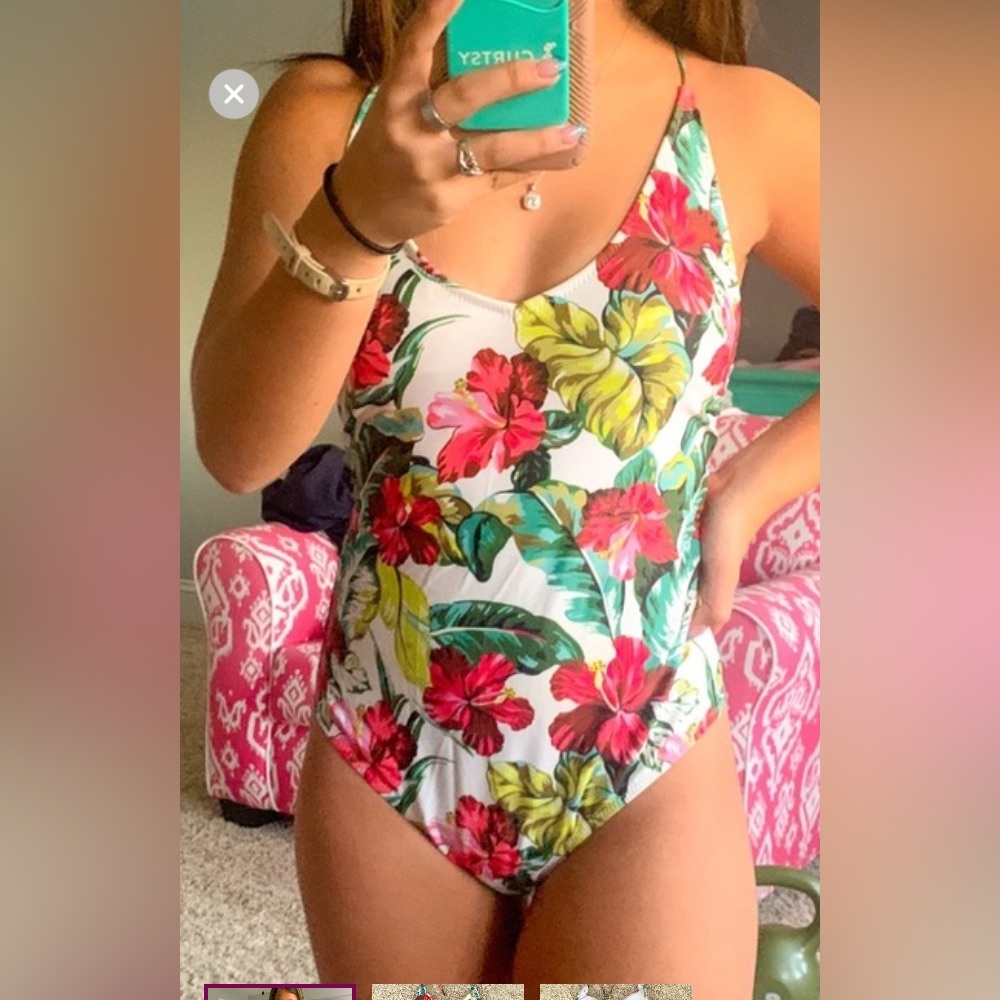 Generic Brand Women Tropical Print Swimsuit | S